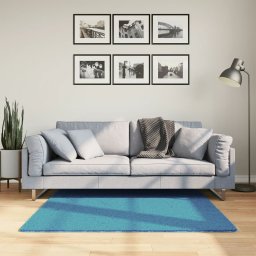 Covor „OVIEDO”, fire scurte, turcoaz, 120x120 cm GartenMobel Dekor