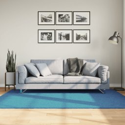Covor „OVIEDO”, fire scurte, turcoaz, 140x200 cm GartenMobel Dekor