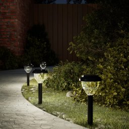 Lampi solare alei cu tarusi de pamant 4 buc., alb cald si RGB GartenMobel Dekor