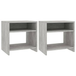 Noptiere, 2 buc., gri beton, 40x30x40 cm, lemn prelucrat GartenMobel Dekor