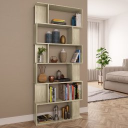 Biblioteca/Separator, stejar sonoma 80x24x192 cm lemn prelucrat GartenMobel Dekor