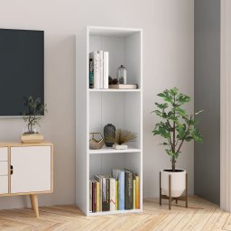 Biblioteca/Dulap TV, alb, 36x30x114 cm, lemn prelucrat GartenMobel Dekor