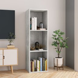 Biblioteca/Dulap TV, gri beton, 36x30x114 cm, lemn prelucrat GartenMobel Dekor