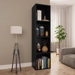 Biblioteca/Dulap TV, negru, 36x30x143 cm, lemn prelucrat GartenMobel Dekor