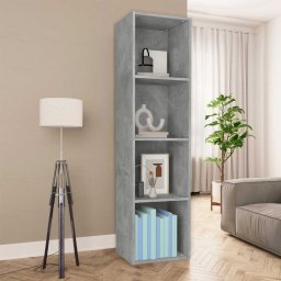 Biblioteca/Dulap TV, gri beton, 36x30x143 cm, lemn prelucrat GartenMobel Dekor