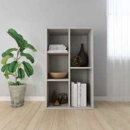 Biblioteca/Dulap, gri beton, 50x25x80 cm, lemn prelucrat GartenMobel Dekor