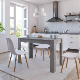 Masa de bucatarie, gri beton, 120x60x76 cm, lemn prelucrat GartenMobel Dekor