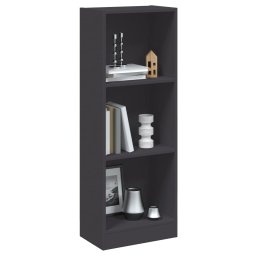 Biblioteca cu 3 rafturi, alb, 40x24x109 cm, lemn compozit GartenMobel Dekor