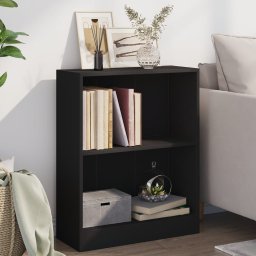 Biblioteca, negru, 60x24x76 cm, lemn compozit GartenMobel Dekor
