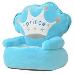 Scaun din plus pentru copii, Prince, albastru GartenMobel Dekor