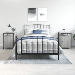 Noptiere, 2 buc., gri sonoma, 40x42x60 cm, lemn prelucrat GartenMobel Dekor