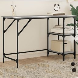 Birou, gri sonoma, 120x50x75 cm, metal si lemn prelucrat GartenMobel Dekor