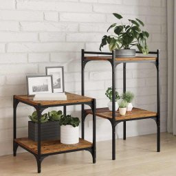 Set 4 placi de raft - Lemn vechi - 40x40x1.5 cm - Din lemn prelucrat GartenMobel Dekor