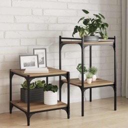 Placi bookshelf, 4 bucati, din stejar artizanal, 40x40x1.5 cm, lemn finisat GartenMobel Dekor