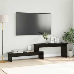 Cabinet TV cu raft Stejar negru 180 x 30 x 43 cm Lemn compozit GartenMobel Dekor