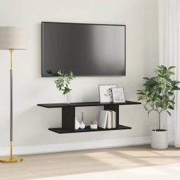 Cabinet TV cu raft cu depozitare Negru 103 x 30 x 26.5 cm Lemn compozit GartenMobel Dekor