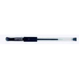 Pix transparent cu gel, cu rubber grip, varf 0.5mm, Office Products - negru