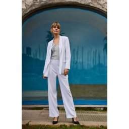 Marisse Women's Trousers L-Sp-4638 White