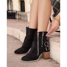 Resti Women's boots on the post in black Ferrgo- Footwear