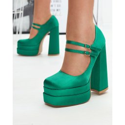 Resti Green women's high stiletto pumps Elika - Footwear