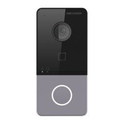Post videointerfon de exterior WIFI Hikvision DS-KV6113-WPE1(C), montaj aparent pentru o familie, camera HD 2MP, True WDR, unghi vizualizare: Horizontal: 129° Vertical: 75°, iluminare IR 3 metri, cititor de card incorporat Mifare 13.56 MHz, comunicare