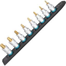 Hazet SmartRail 1/2 socket set Torx, 8 pieces (black, T20 - T60, short)