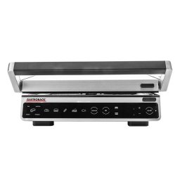 Gratar electric BBQ Advanced Smart, 2 suprafete gatire 29x26 cm, 4 programe de gatire a fripturii, 6 programe prestabilite, placi anti-aderente temperatura reglabila, functie low fat, argintiu