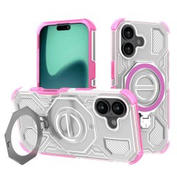 Husa Husa pentru iPhone 17 - Techsuit Carbon Shield PRO - Pink Transparent