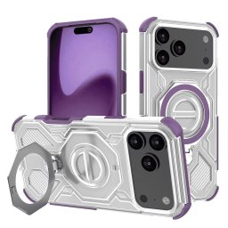 Husa Husa pentru iPhone 17 Pro Max - Techsuit Carbon Shield PRO - Purple Transparent