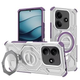 Husa Husa pentru Xiaomi Redmi Note 14 5G - Techsuit Carbon Shield PRO - Purple Transparent