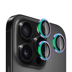 Folie pentru iPhone 14 Pro / iPhone 14 Pro Max - Sapphire Crystal Original Lens Glass (set 3) - Colorful