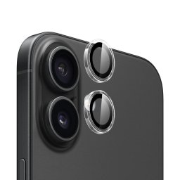 Folie pentru iPhone 16 / iPhone 16 Plus (set 2) - Blueo Original Metal Frame Lens Protector - Clear