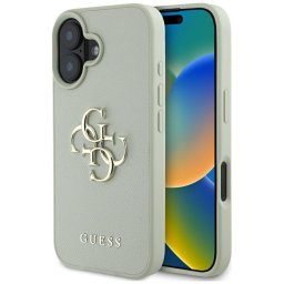 Husa Husa pentru iPhone 16 - Hardcase Grained Big 4G Logo Small Classic Logo (GUHCP16SPGT4MBN) - Green