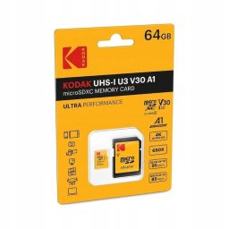 Card memorie MicroSDXC MicroSD 64GB UHS-I U3 V30 A1 + adaptator