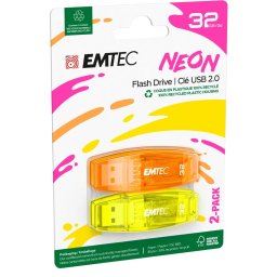 Memorie USB USB2.0 C410 32GB Neon 2buc.