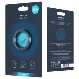 Boners Ergo - inel pentru penis din silicon (albastru)