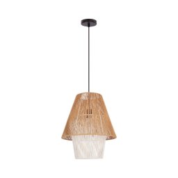 Pendul pe cablu AFRICA 1xE27/40W/230V Ø 40 cm maro/crem