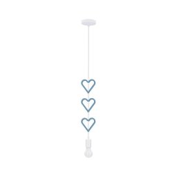 Lampă suspendată pentru copii HETS, cu cablu, 1xE27/20W/230V, albastru/alb