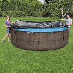 Prelata pentru piscina Bestway Flowclear 366 cm, antracit, cu prindere