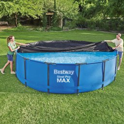 Prelata pentru piscina Bestway Flowclear 457 cm, antracit, cu fixare