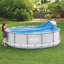 Prelata solara pentru piscina Bestway Flowclear 427 cm, albastra