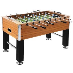 Masa de fotbal, maro deschis/negru, 140x74,5x87,5cm, otel, 60kg GartenMobel Dekor