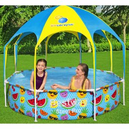 Piscina supraterana copii Bestway Steel Pro cu protectie UV, 244x51 cm