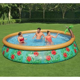 Piscina gonflabila Bestway Fast Set Paradise Palms 457x84 cm cu pompa