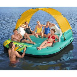 Insula gonflabila Bestway Sunny Lounge, 5 persoane, cu parasolar, 291x265x83 cm