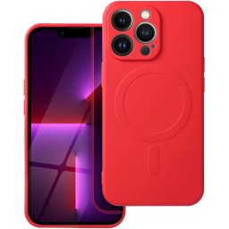 Husa Husa MagSafe pentru Apple iPhone 16 Pro Max, OEM, Silicone Mag, Rosie