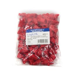 MANSON mufe RJ-45 LOGILINK pt. cablu UTP, FTP, SFTP, RJ-45 (T), plastic, 100 buc, rosu, "MP0010