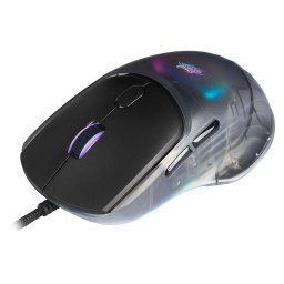 Mouse Gamezone Neon RGB – Mouse gaming USB, optic 12000 DPI, 7 butoane + scroll, iluminare RGB, negru
