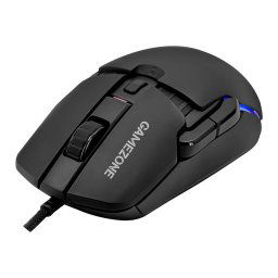 Mouse Gamezone Master RGB Space – Mouse gaming USB, optic PixArt PMW3327 până la 6200 DPI, 7 butoane + scroll, iluminare RGB, negru