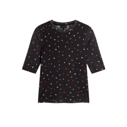 TED BAKER Τop Cailla Printed Mesh Half Sleeve 281488 black
